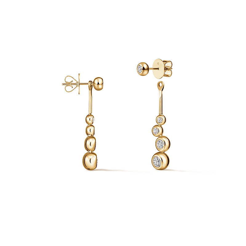 Hearts On Fire Yellow Gold Large Dream Drop Diamond Earrings