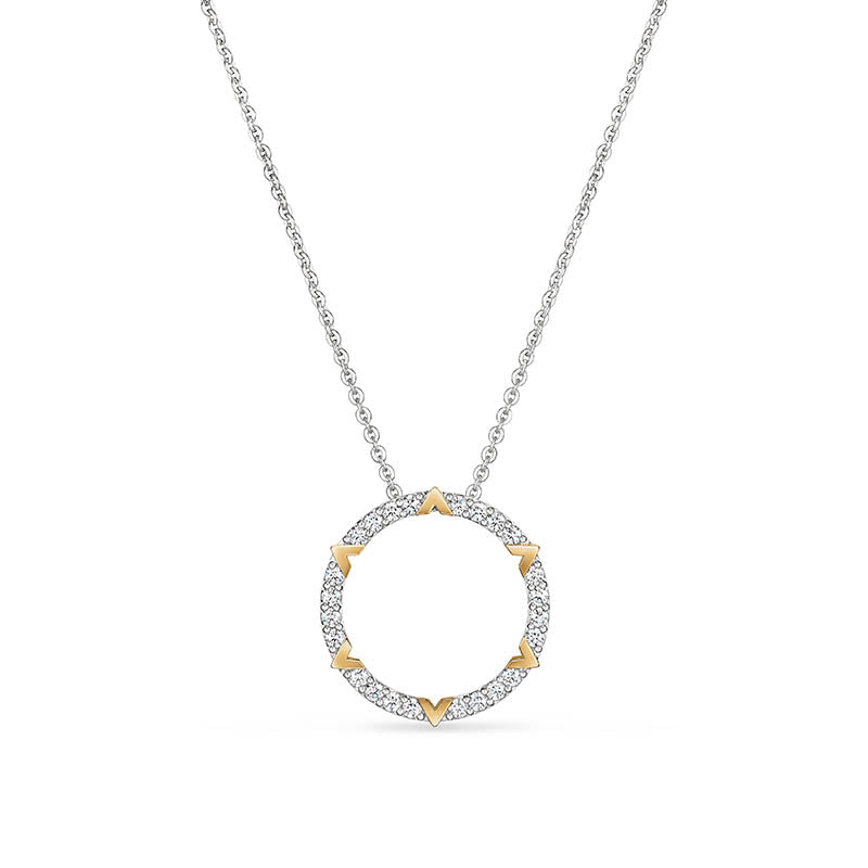 Hearts On Fire Yellow & White Gold Copley Pavé Diamond Necklace
