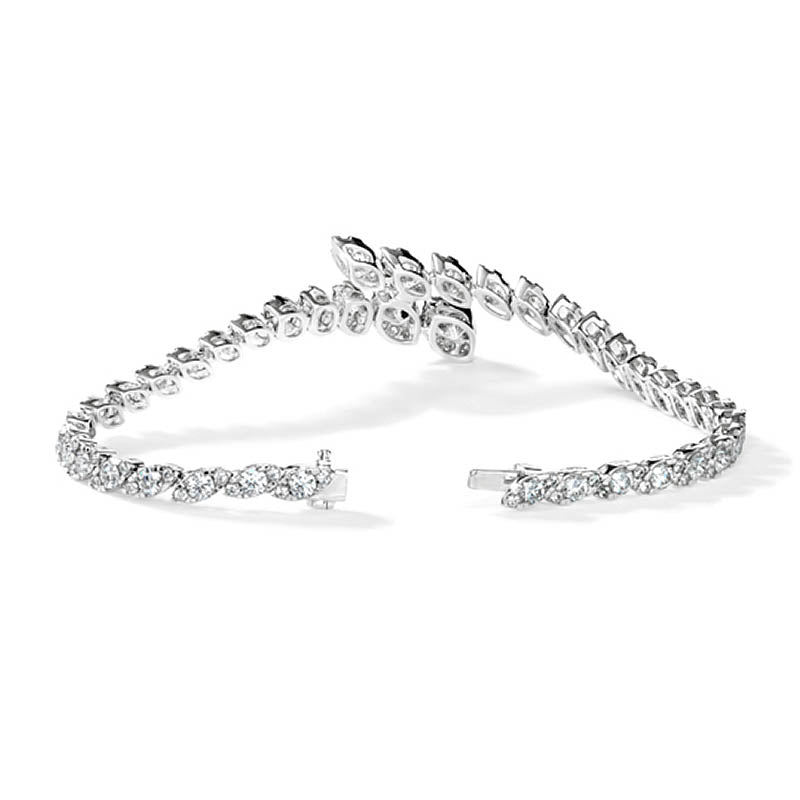 Hearts on Fire Bypass White Gold Diamond Bracelet