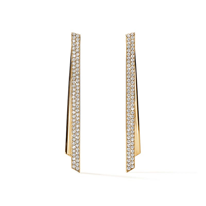 Hearts on Fire Inside/Out Yellow Gold Stiletto Flip Earrings