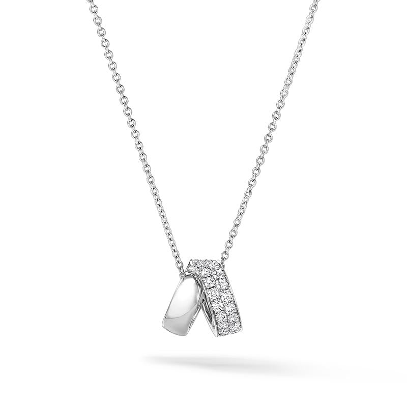 Hearts on Fire Inside/Out White Gold Multi-Wear Rondel Diamond Pendant