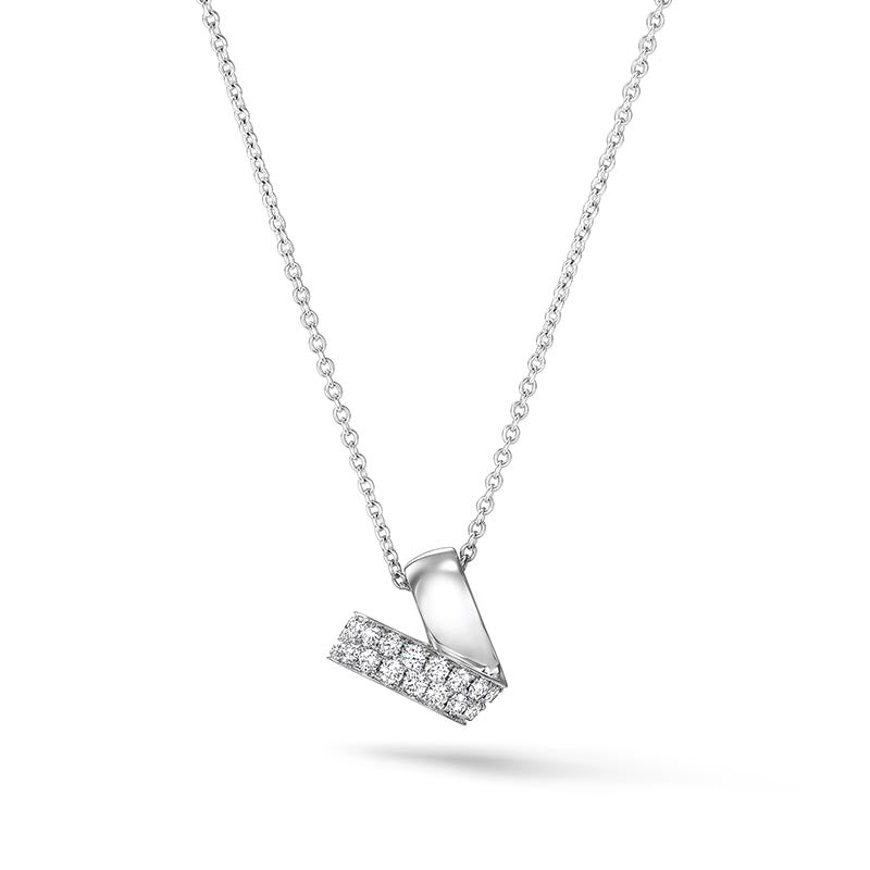 Hearts on Fire Inside/Out White Gold Multi-Wear Rondel Diamond Pendant