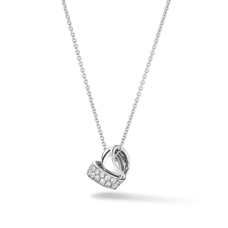 Hearts on Fire Inside/Out White Gold Multi-Wear Rondel Diamond Pendant