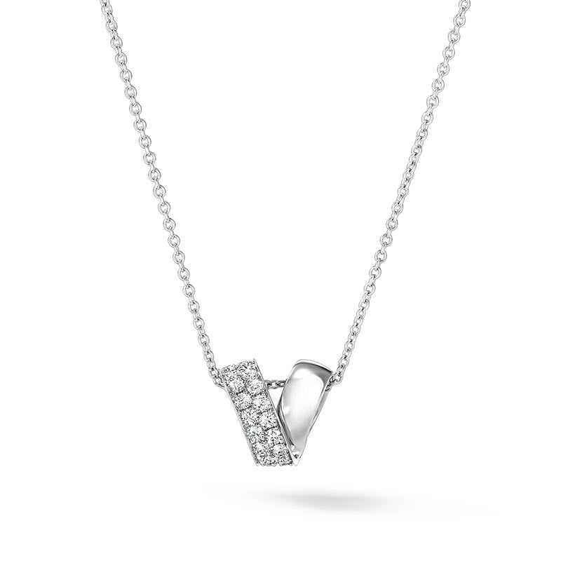 Hearts on Fire Inside/Out White Gold Multi-Wear Rondel Diamond Pendant