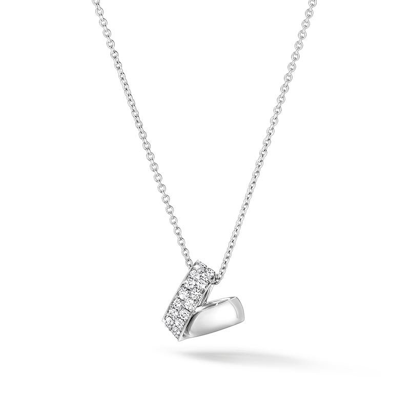 Hearts on Fire Inside/Out White Gold Multi-Wear Rondel Diamond Pendant