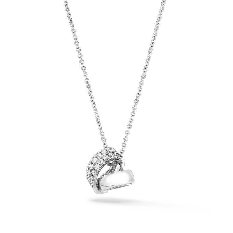 Hearts on Fire Inside/Out White Gold Multi-Wear Rondel Diamond Pendant