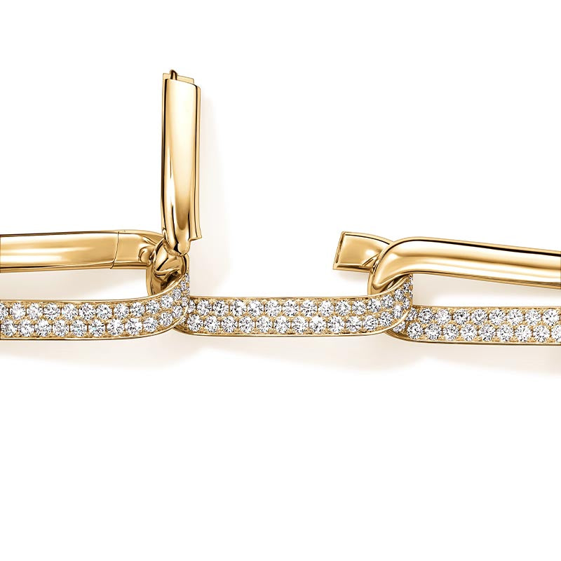 Hearts on Fire Inside/Out Yellow Gold Diamond Link Bracelet