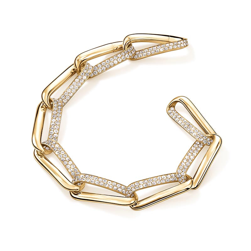 Hearts on Fire Inside/Out Yellow Gold Diamond Link Bracelet