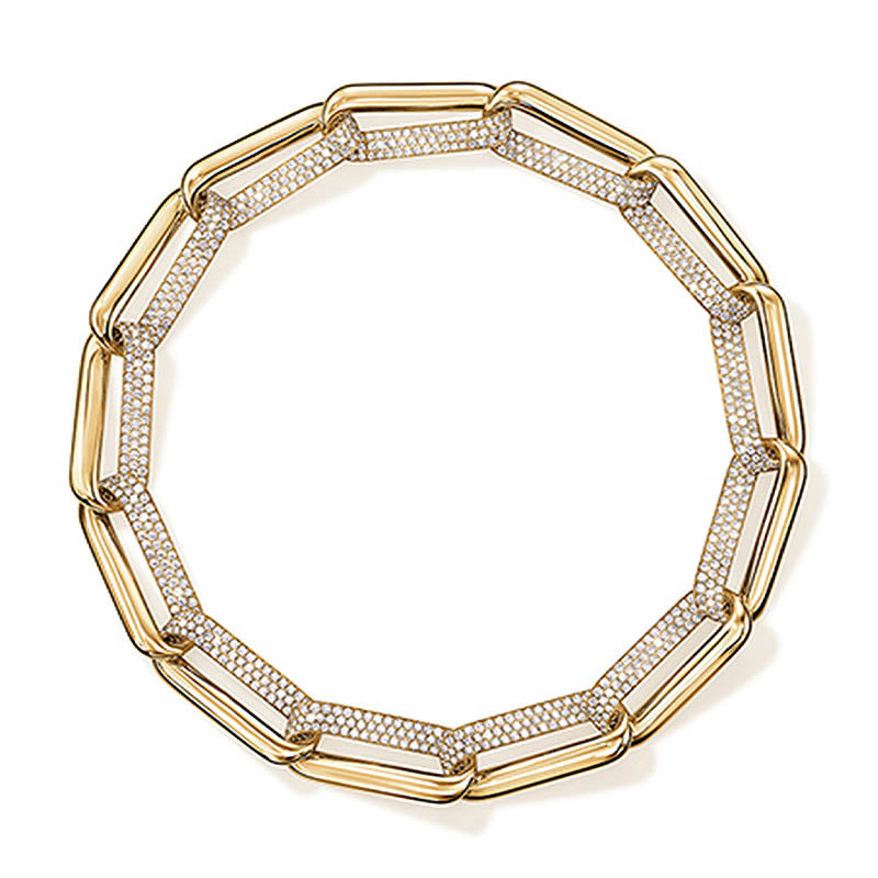 Hearts on Fire Inside/Out Yellow Gold Diamond Link Necklace