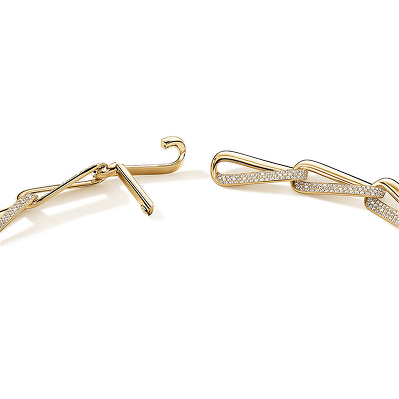 Hearts on Fire Inside/Out Yellow Gold Diamond Link Necklace