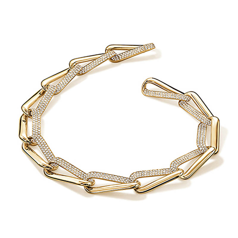 Hearts on Fire Inside/Out Yellow Gold Diamond Link Necklace