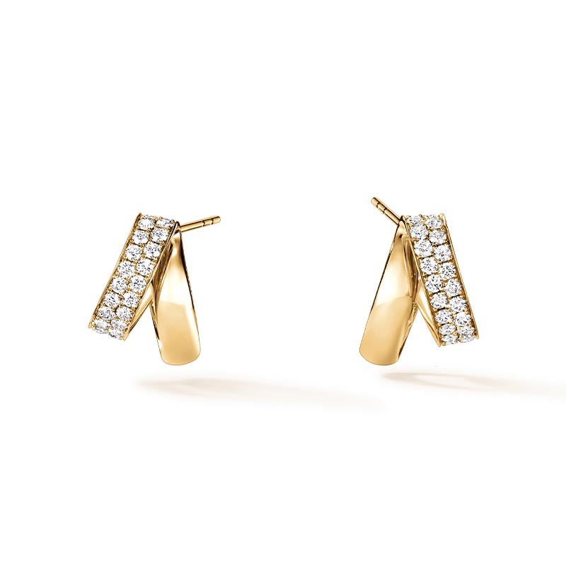Hearts on Fire Inside/Out Yellow Gold Flip Diamond Earrings