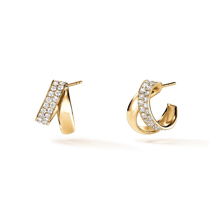 Hearts on Fire Inside/Out Yellow Gold Flip Diamond Earrings