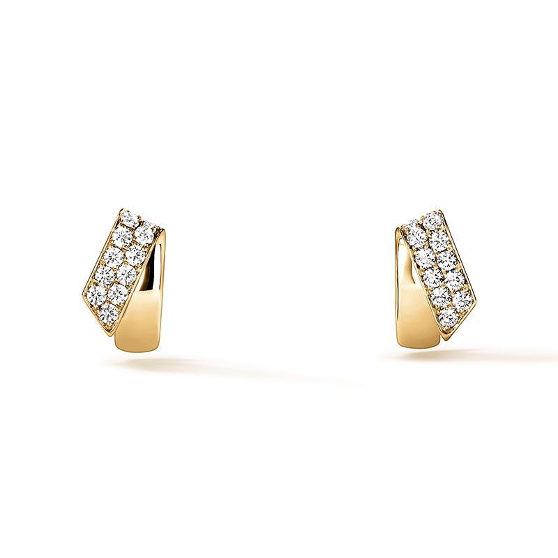 Hearts on Fire Inside/Out Yellow Gold Flip Diamond Huggy Earrings