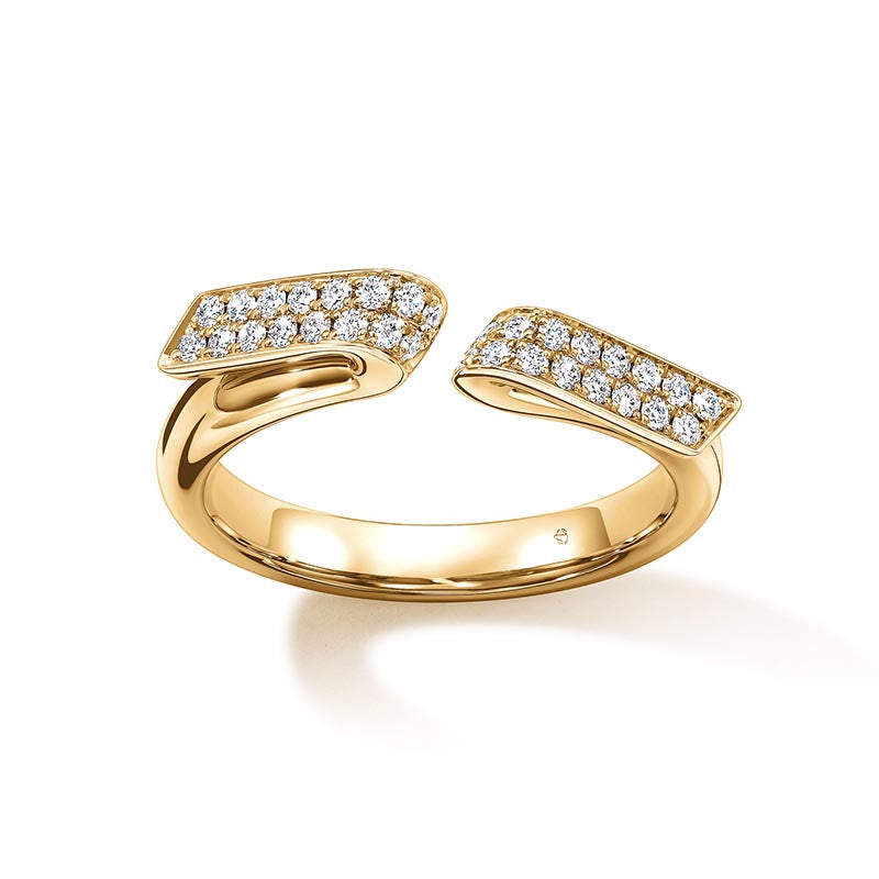Hearts on Fire Inside/Out Yellow Gold Flip Open Diamond Ring