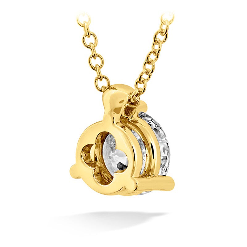 Hearts on Fire Classic 3-Prong Solitaire Yellow Gold Diamond Pendant