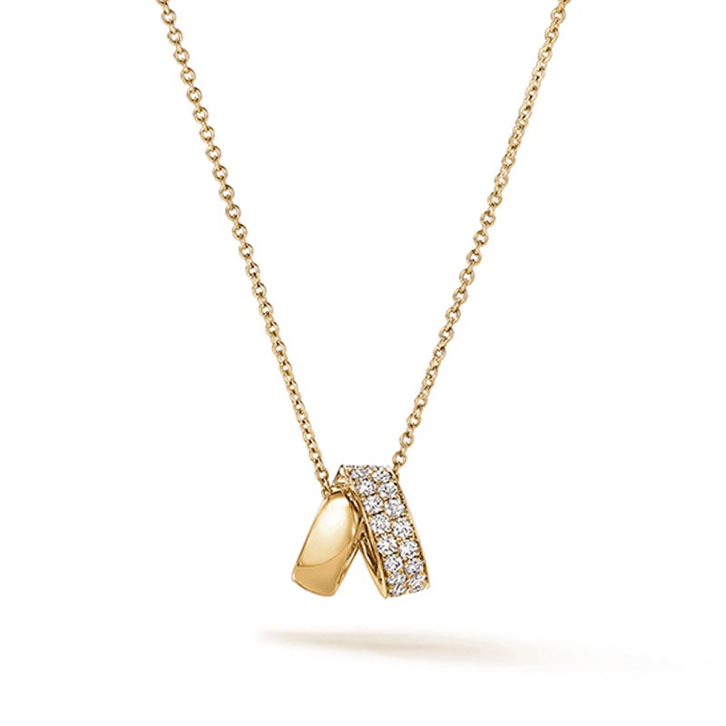 Hearts on Fire Inside/Out Yellow Gold Multi-Wear Rondel Diamond Pendant