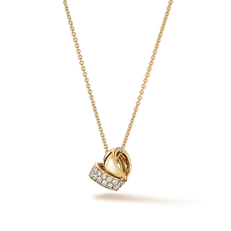 Hearts on Fire Inside/Out Yellow Gold Multi-Wear Rondel Diamond Pendant