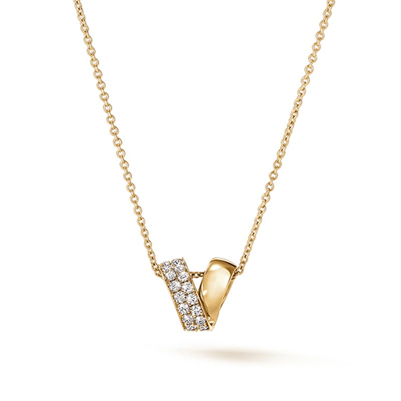 Hearts on Fire Inside/Out Yellow Gold Multi-Wear Rondel Diamond Pendant