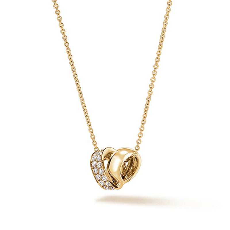 Hearts on Fire Inside/Out Yellow Gold Multi-Wear Rondel Diamond Pendant