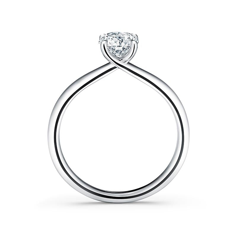 Hearts on Fire Vela 4- Prong Platinum Diamond Engagement Ring