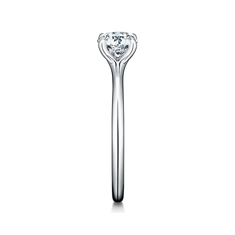 Hearts on Fire Vela 4- Prong Platinum Diamond Engagement Ring