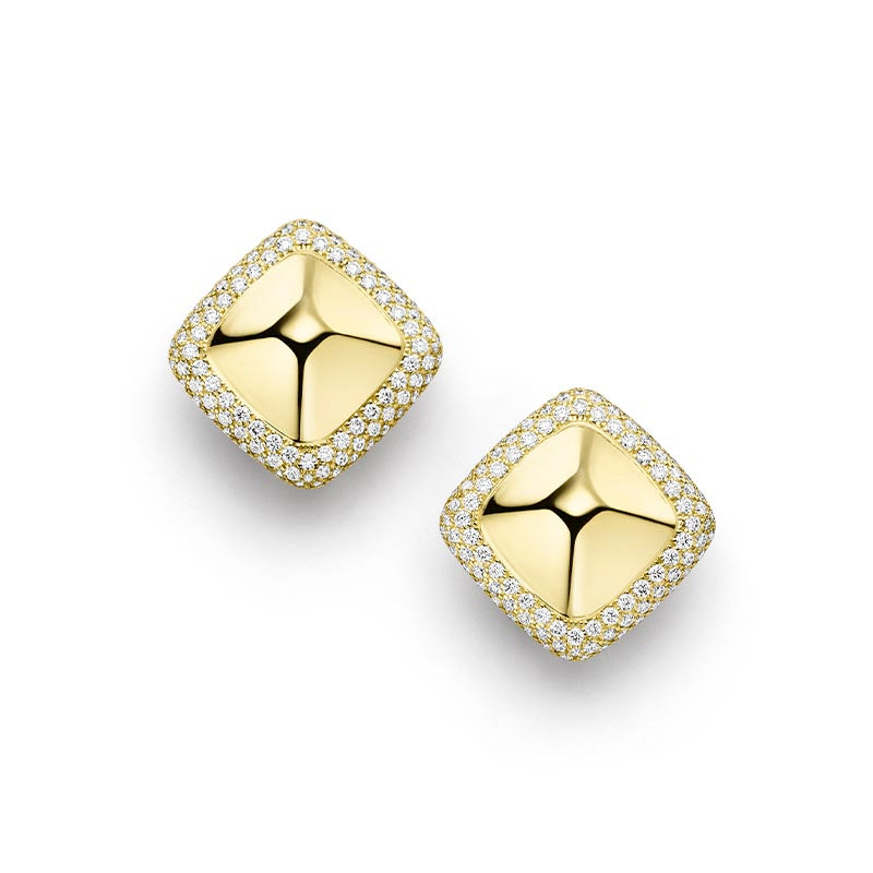 IsabelleFa Yellow Gold Sommet Clip Diamond Earrings