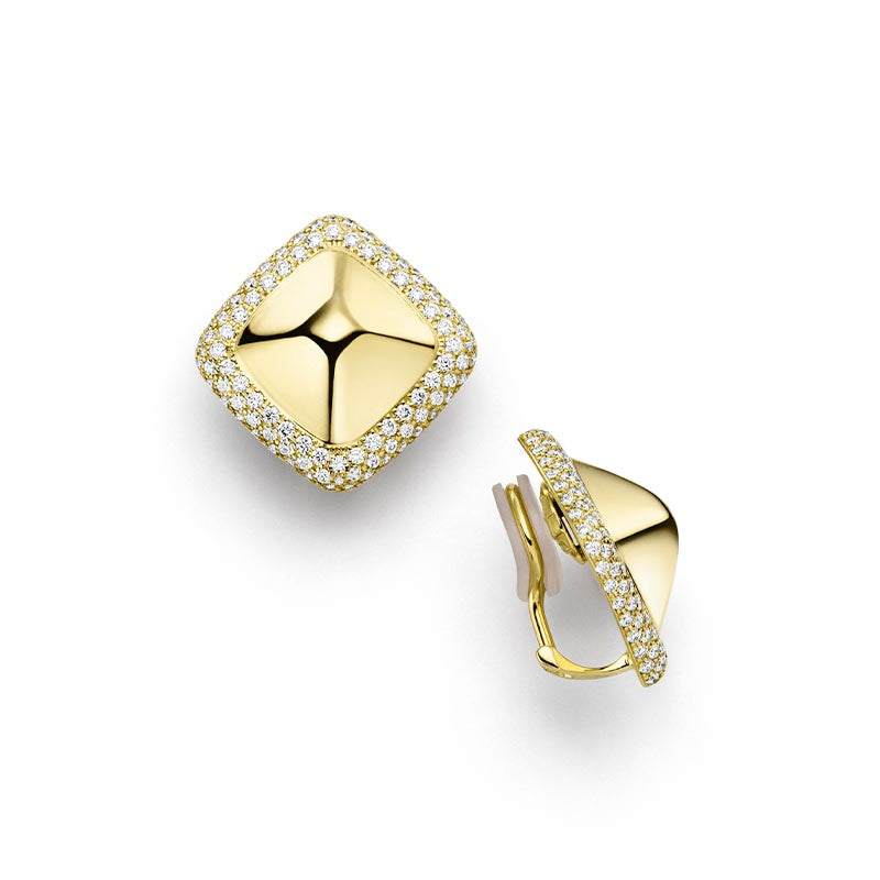 IsabelleFa Yellow Gold Sommet Clip Diamond Earrings
