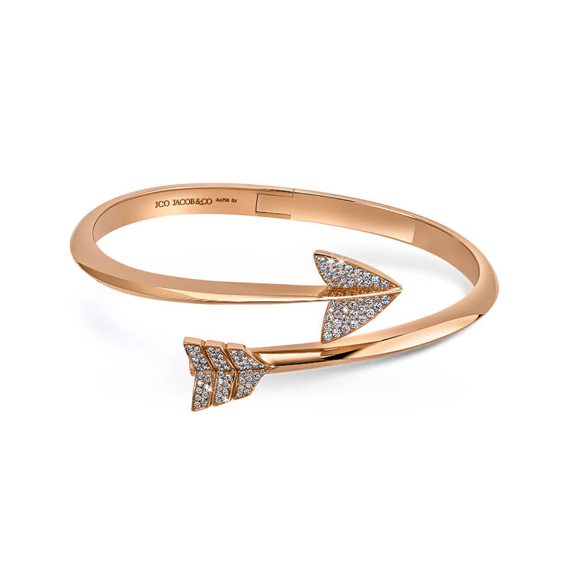 Jacob & Co. Rose Gold & Diamond Super Arrow Bangle