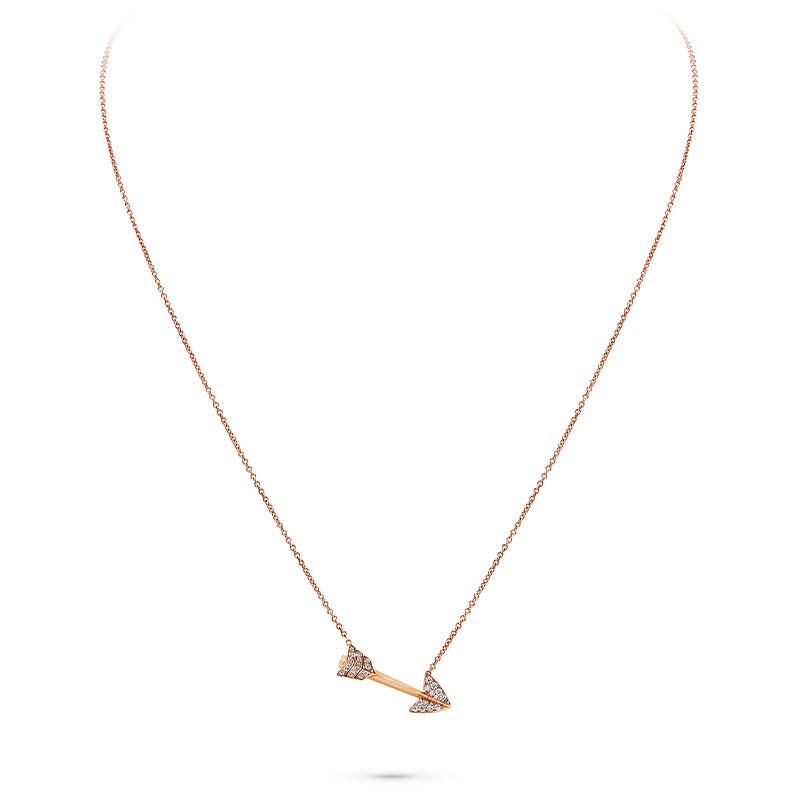 Jacob & Co. Rose Gold & Diamond Super Arrow Pendant