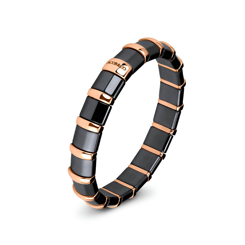 Jacob & Co. Rose Gold & Hematite Bracelet