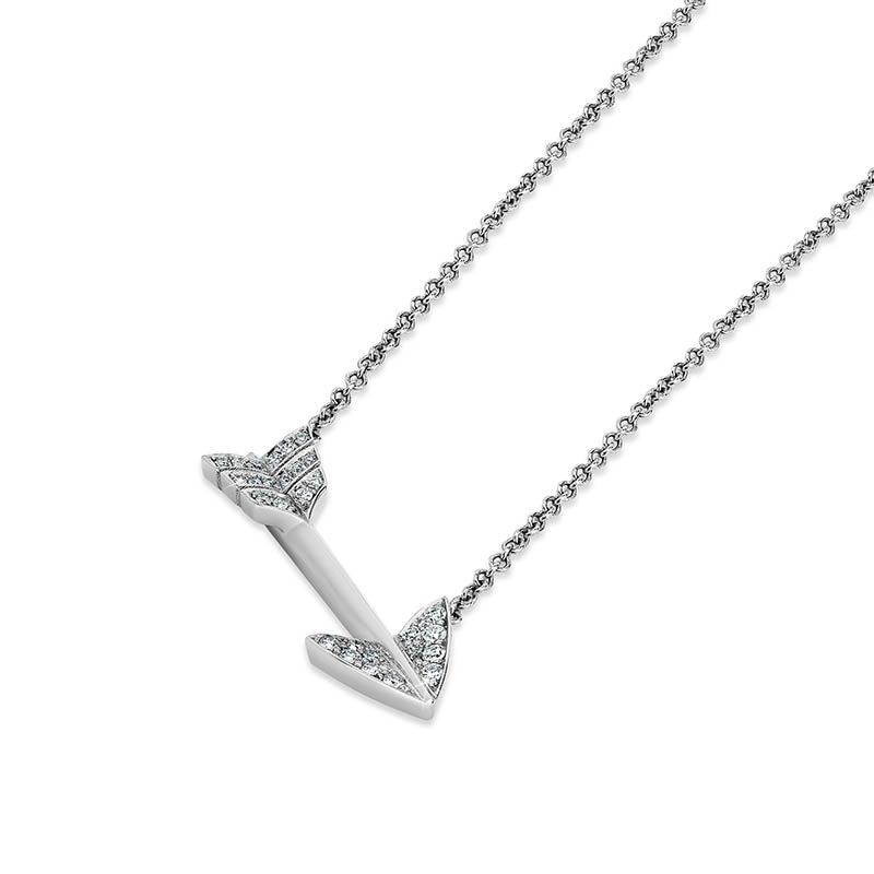 Jacob & Co. White Gold & Diamond Super Arrow Pendant