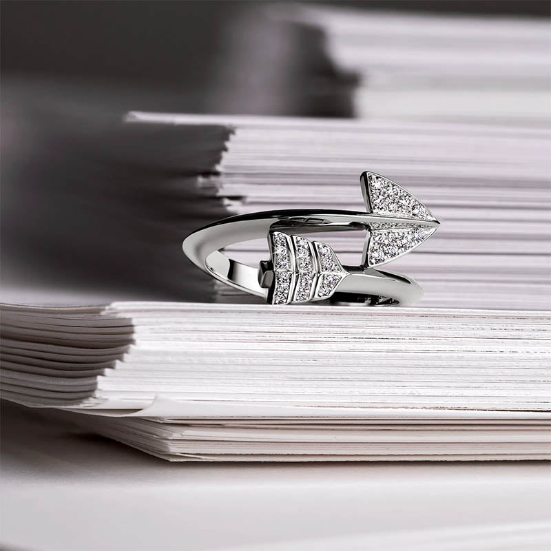 Jacob & Co. White Gold & Diamond Super Arrow Ring