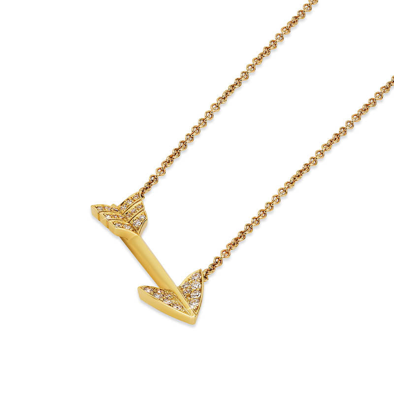 Jacob & Co. Yellow Gold & Diamond Super Arrow Pendant