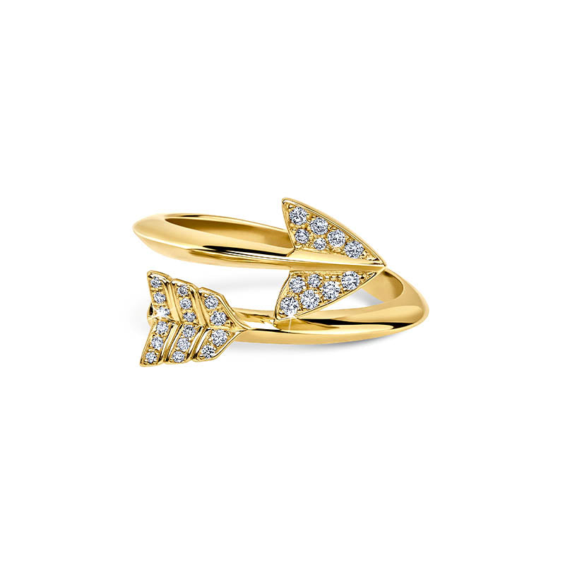 Jacob & Co. Yellow Gold & Diamond Super Arrow Ring