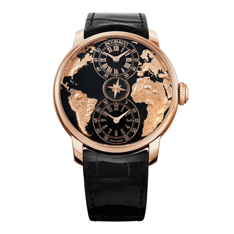 Jacob & Co. The World Is Yours Dual Time Zone 43 DT100.40.AA.AB.ABALA