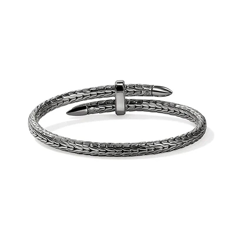 John Hardy Sterling Silver 5.5mm Dark Spear Cuff