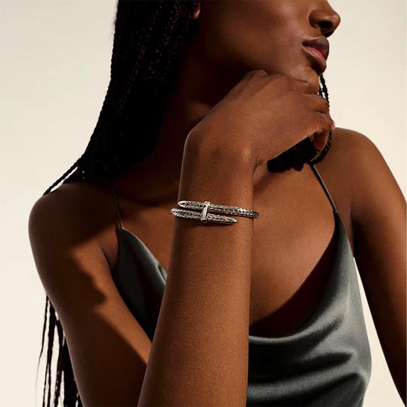 John Hardy Sterling Silver 5.5mm Spear Cuff