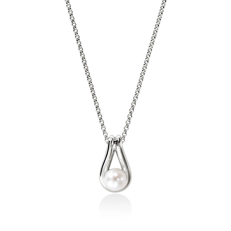 John Hardy Sterling Silver & Pearl Surf Pendant