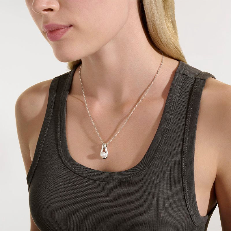 John Hardy Sterling Silver & Pearl Surf Pendant