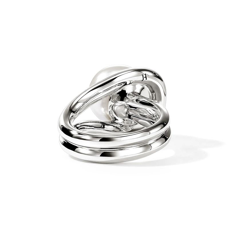 John Hardy Sterling Silver & Pearl Surf Ring