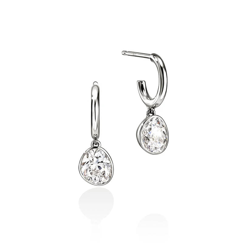 John Hardy Sterling Silver Lovestruck Drop Diamond Earrings