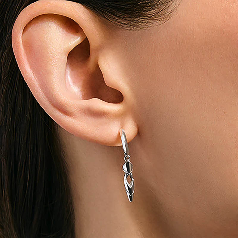 John Hardy Sterling Silver Naga Drop Earrings