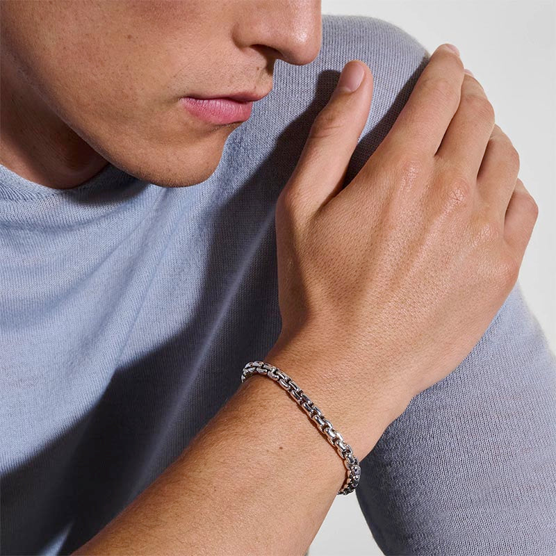 John Hardy 6mm Sterling Silver Box Chain Bracelet