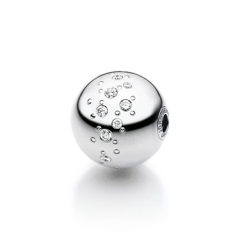 Jörg Heinz White Gold Round Diamond 11mm Ball Clasp