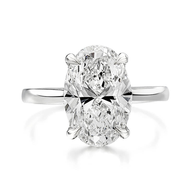 KNAR Signature 5.ct Oval Cut Diamond Engagement Ring with Hidden Halo