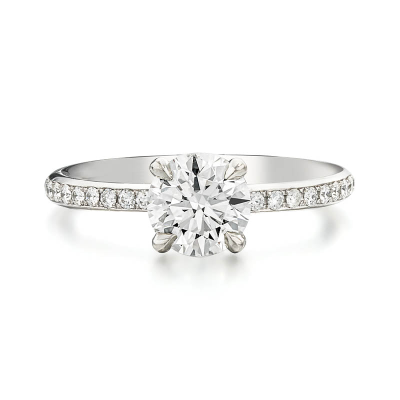 KNAR Signature Platinum 1ct Round Diamond Engagement Ring