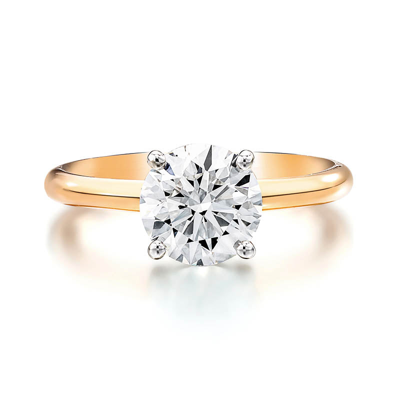 KNAR Signature Rose Gold 1.75ct Round Diamond Engagement Ring