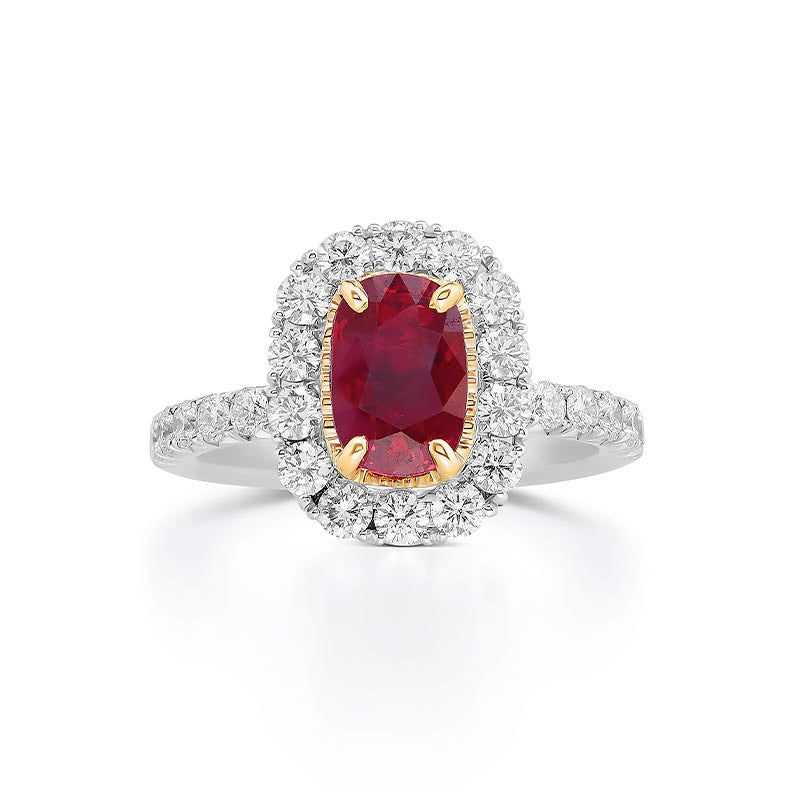 Knar Signature White Gold Ruby Diamond Ring KJ02995 FRONT