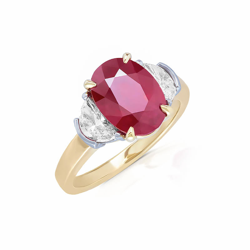 Knar Signature Yellow Gold Ruby Diamond Ring PFJ049 169 TOP